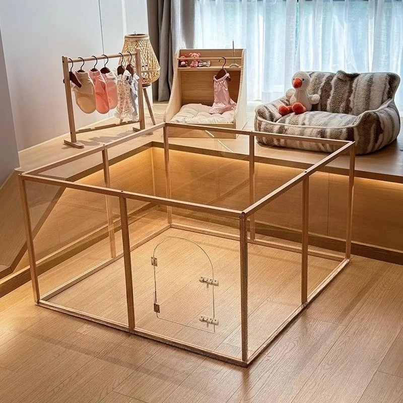 Valla transparente para perros, jaula para perros grandes, camas para perros, valla para casa, perrera para perros de interior, casa de cama, cajas de plástico, jaulas - imagen 2