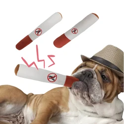 Juguete mordedor cigarrillo de peluche para perros - Resistente