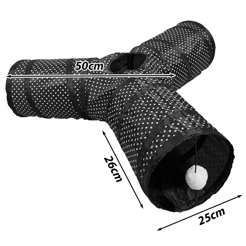 CAWAYI KENNEL-túnel para Gato, agujero plegable en forma de S, tubo para interiores y exteriores, túnel para gatitos, juguete para mascotas, juguete de entrenamiento para gatos que ahorra espacio - imagen 5