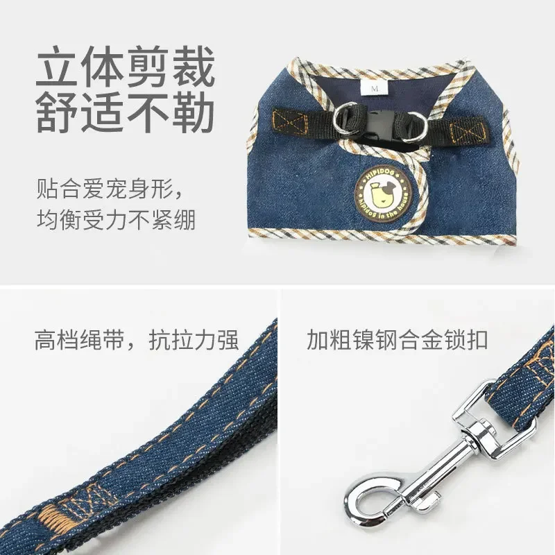 Correa para gatos, chaleco antirotura para salir, tipo correa para el pecho, cuerda para perros de peluche, suministros para mascotas y gatos - imagen 3