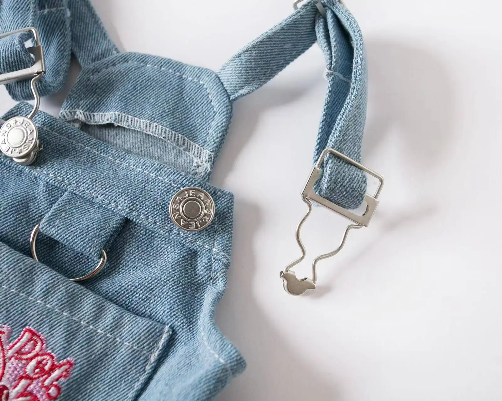 Falda vaquera con correa para mascotas, ropa para perros pequeños, primavera y verano, novedad - imagen 4