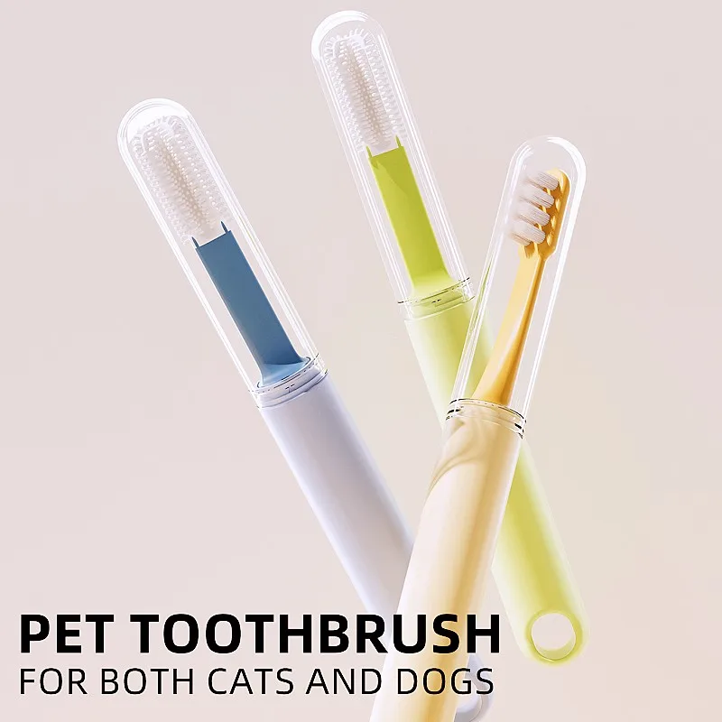 Cepillo de dientes para perros con cerdas suaves y doble cara - imagen 3