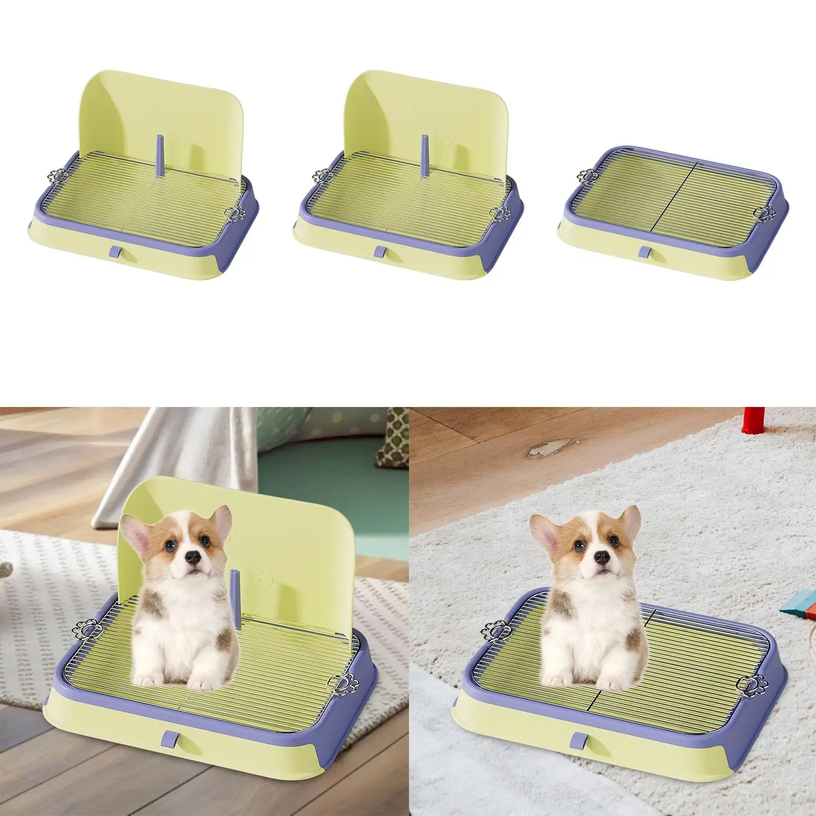 Dog Toilet Pee Pad Holder Detachable Dog Training Pad Stainless Steel Mesh Frame for Small Animals Puppy Bunny Hamster
