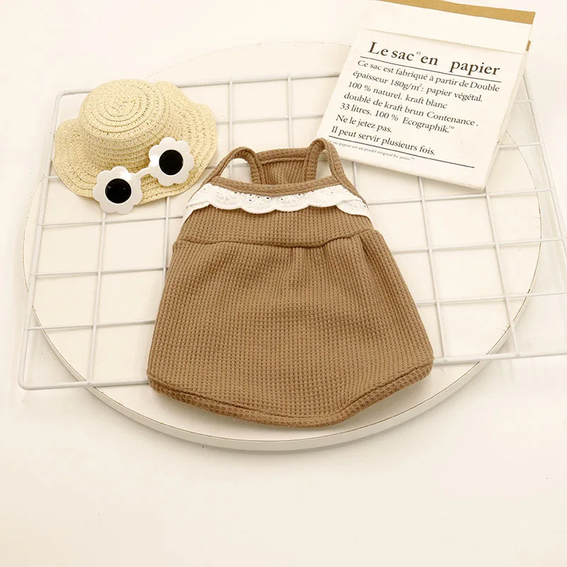 Chaleco con tirantes para mascotas, ropa para perros y gatos, Vestido con tirantes para pareja, ropa de diseño para perros pequeños, primavera y verano - imagen 3