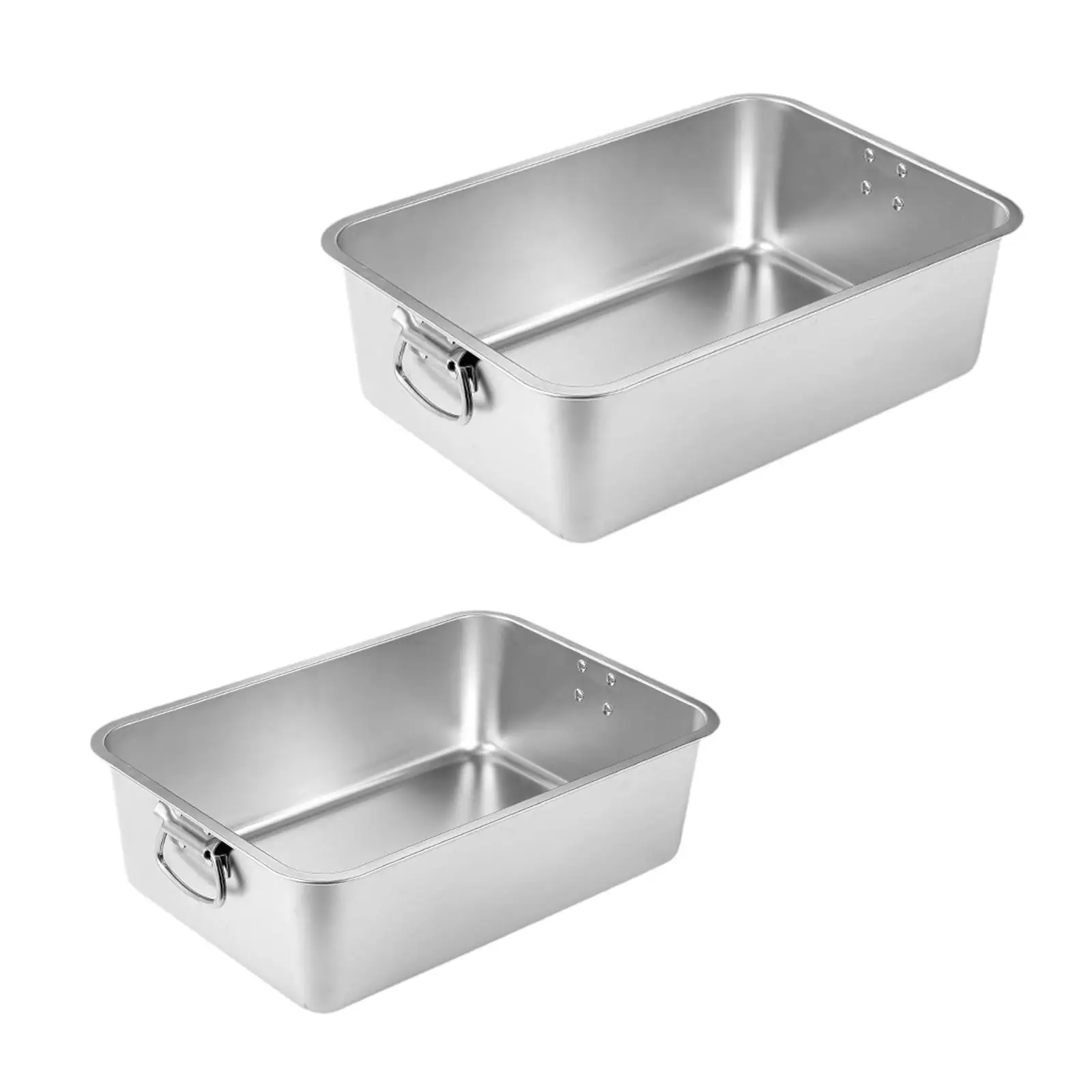 Caja de arena para gatos de acero inoxidable con asas – Limpieza fácil - imagen 5