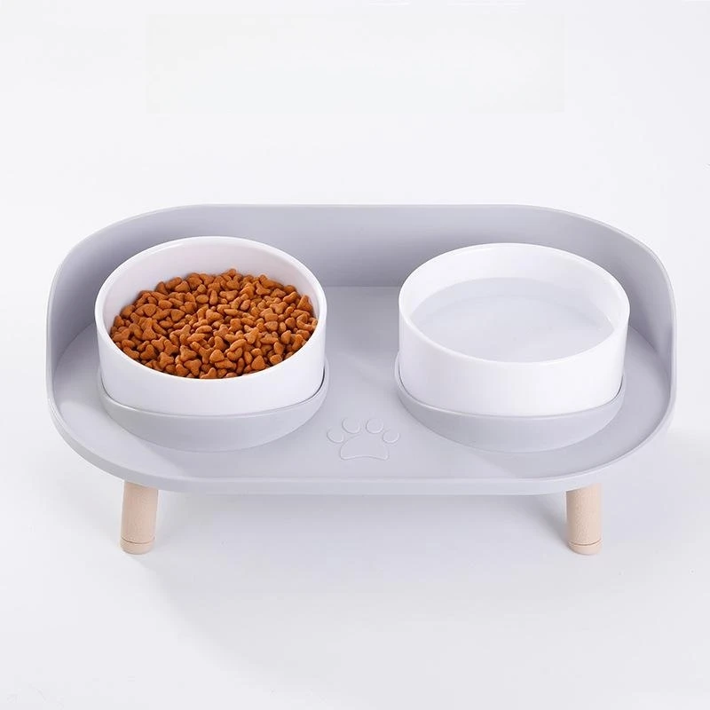 Cuencos dobles de plástico ABS para comida y agua, cuencos para evitar golpes y proteger la columna Cervical, cuencos para gatos y perros pequeños y grandes - imagen 2