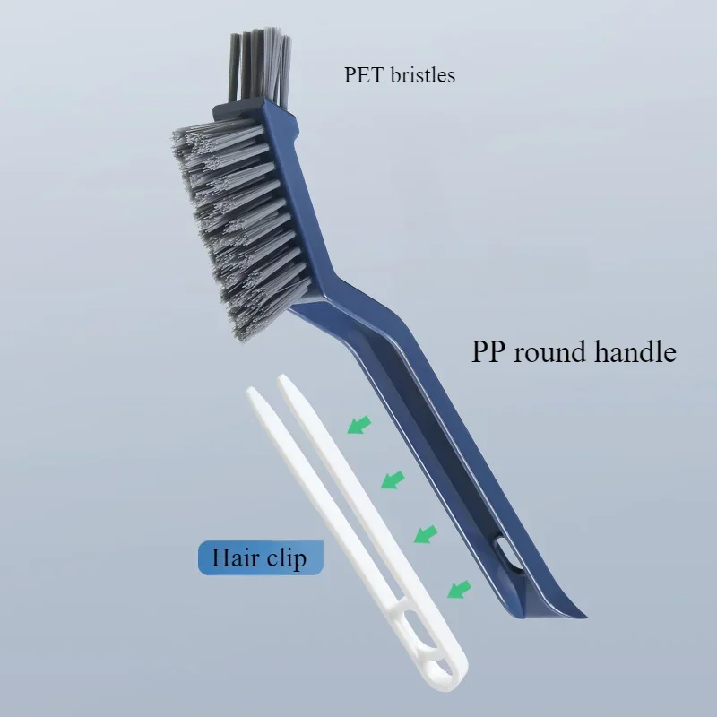 Cepillo de limpieza 2 en 1 para azulejos de baño, cepillo de limpieza manual con ranura para ventana, herramientas sanitarias para el hogar, esquina de la pared y el polvo - imagen 5