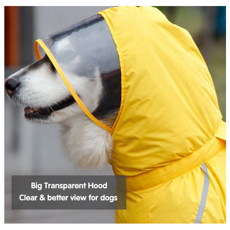 Chubasquero impermeable para perros grandes – Capucha y cubiertas traseras extraíbles - imagen 4