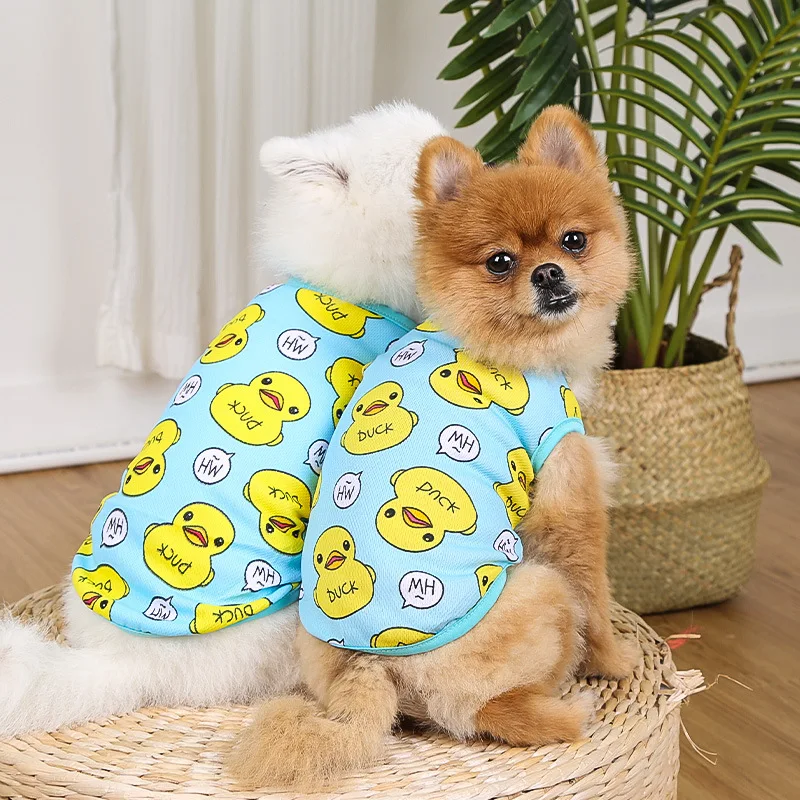 Ropa para mascotas para perros pequeños, camisa para gatos, ropa de verano para perros, Chihuahua, Corgi, Bichon, caniche, Pug, Papillon, peluche, Pomerania - imagen 4