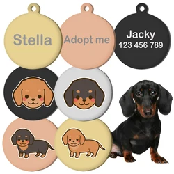 Placa identificativa para perro salchicha – Acero inoxidable resistente