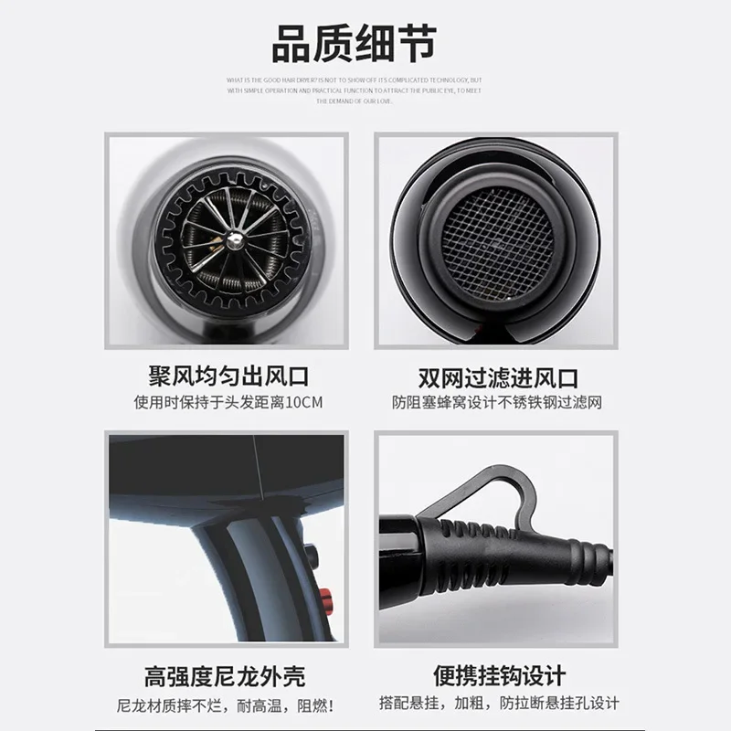 Secador de pelo especial para mascotas, tiro de cuello de alta potencia, secado rápido, reducción de ruido para perros grandes, artefacto de soplado de pelo para baño de perros y gatos - imagen 3