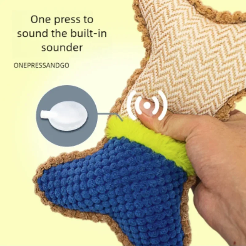 Juguete chirriante de peluche para perros, juguete para masticar hueso para razas pequeñas a medianas, masticadores agresivos, limpieza de dientes de cachorro, juego divertido, accesorio para mascotas, 1 ud. - imagen 4