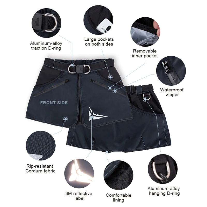 Truelove falda de entrenamiento de mascotas para hombres y mujeres, tela de entrenamiento de perros con múltiples bolsillos, entrenadores de mascotas profesionales, propietario de mascotas, TLQ1901 - imagen 4
