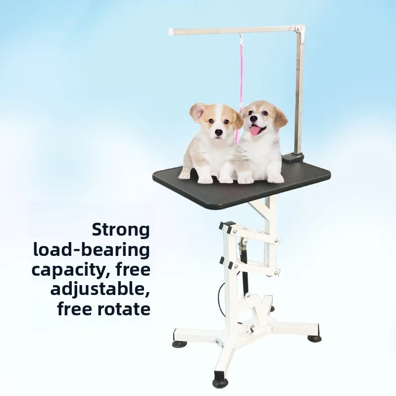 Mesa de aseo para mascotas, mesa elevadora hidráulica giratoria neumática, tienda para mascotas, mesas de aseo a presión de aire para perros medianos y pequeños y gatos - imagen 3