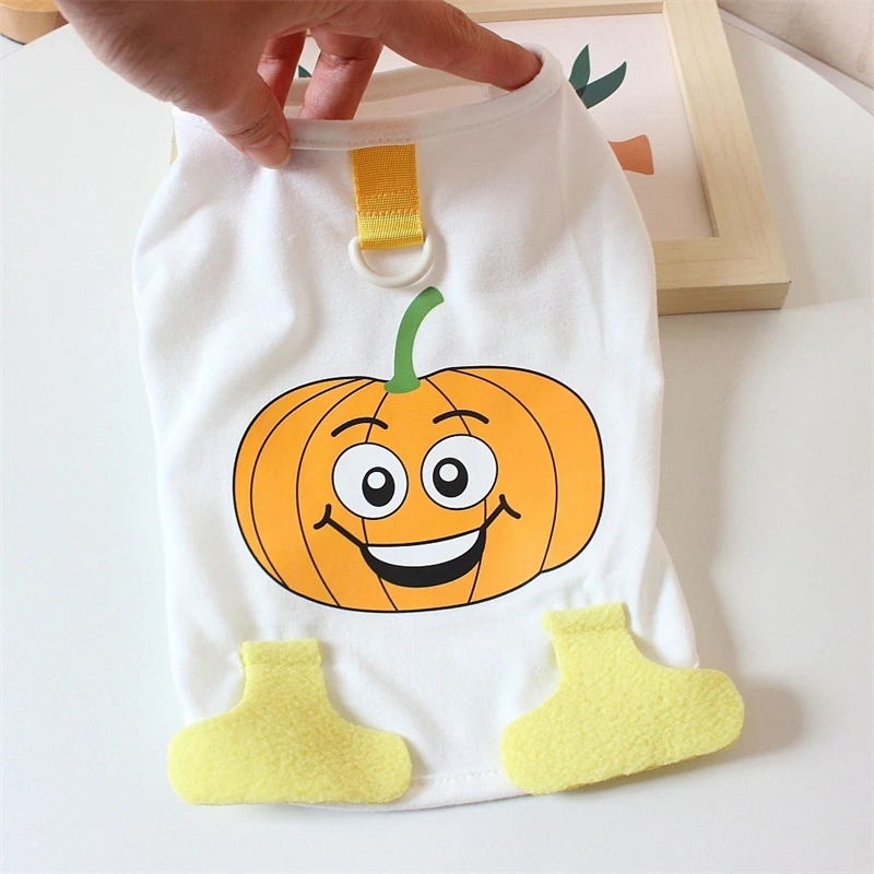 Divertido chaleco de verano para perros y mascotas, sudadera ligera Unisex con dibujos de patatas fritas y gatos, ropa para cachorros pequeños, Chihuahua - imagen 5