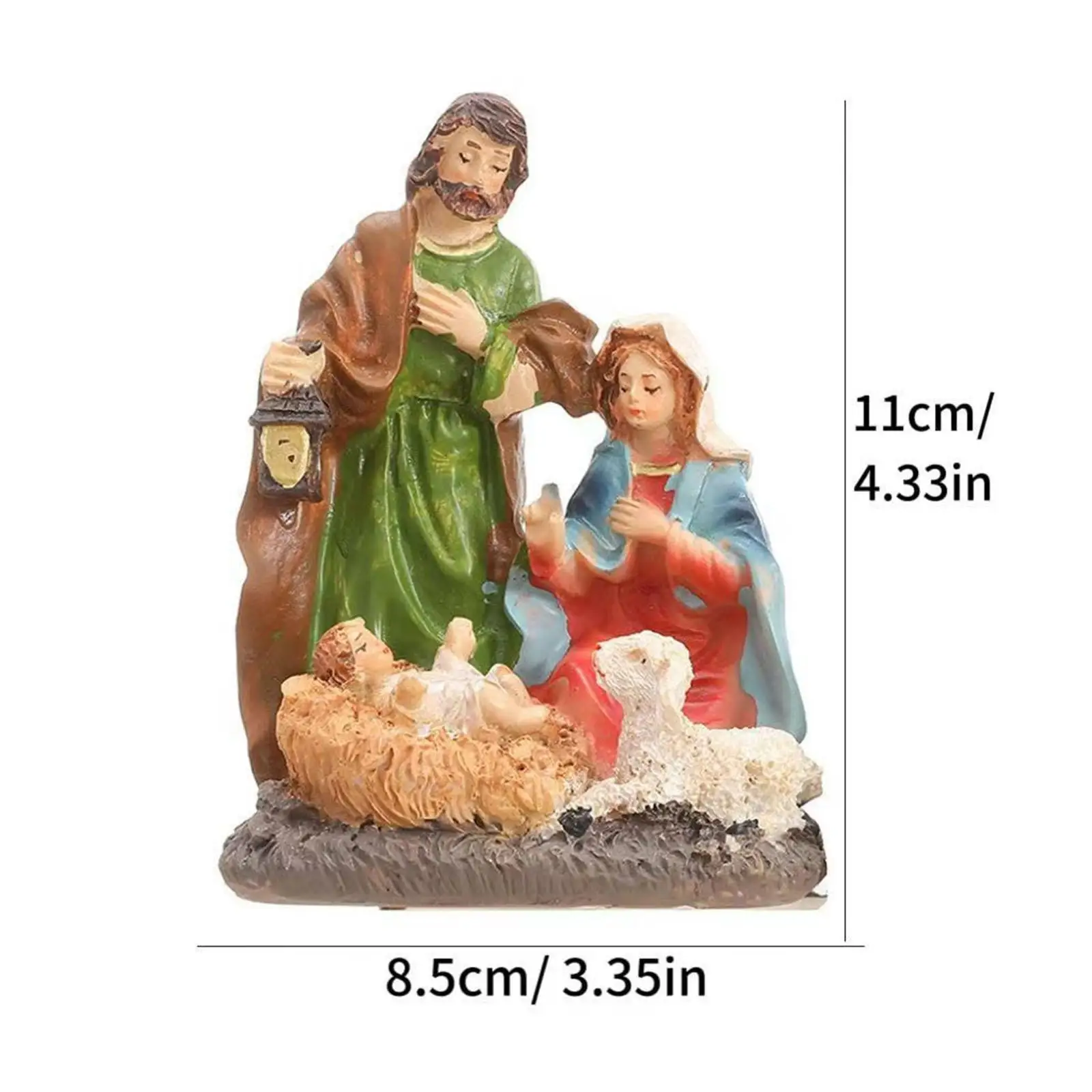 Christmas Nativity Figurine Set Xmas Statue Collection Holy Family for Farmhouse Christmas Nativity Figurine Set Xmas Statue Collection Holy Family for Farmhouse
