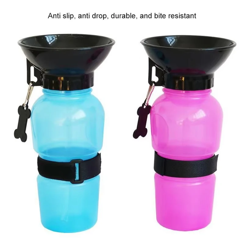 OUZEY-botella de agua portátil para perros, cuencos para beber de viaje para mascotas, accesorios para caminar para perros, dispensador de agua para exteriores, suministros alimentadores - imagen 4