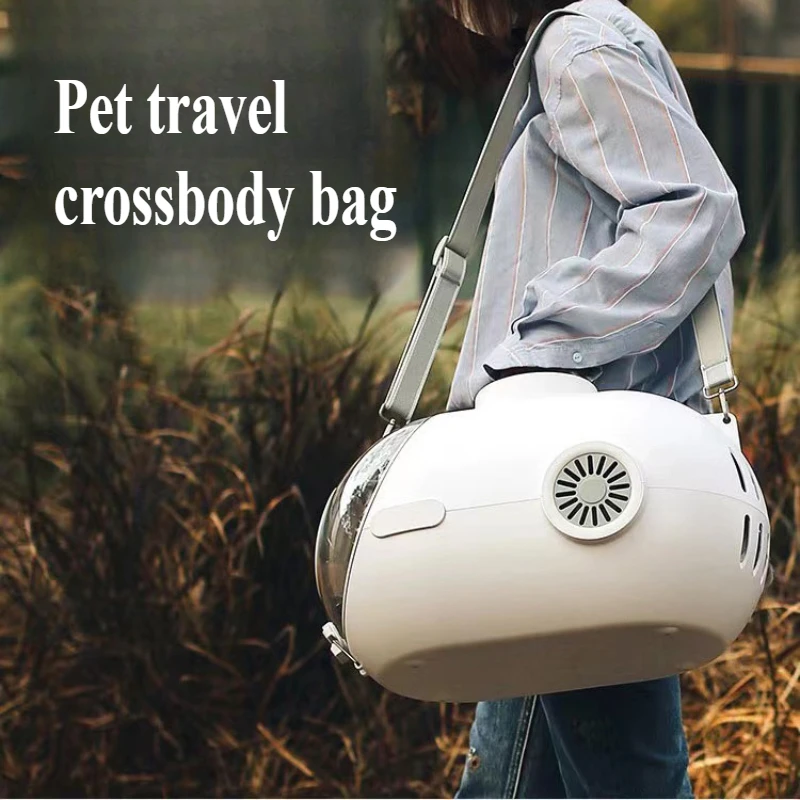 Bolsa para gatos de gran capacidad, cápsula espacial, mochila portátil con apertura cruzada para suministros saliente para mascotas, productos para gatos, accesorios para perros