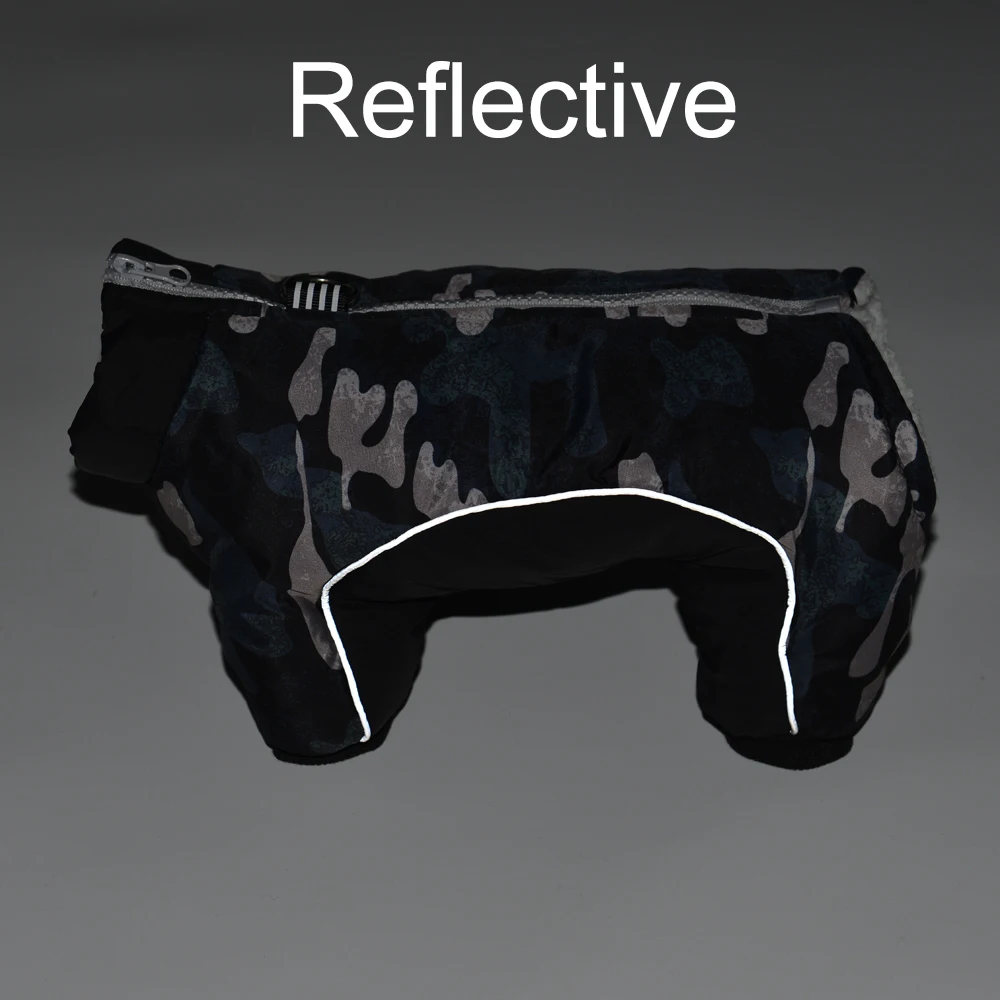 Mono de invierno para perros pequeños y medianos, abrigo polar cálido a prueba de viento para cachorros, ropa con estampado de camuflaje, monos para Chihuahua para mascotas - imagen 2