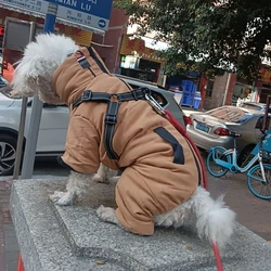 Ropa reflectante acolchada algodón para perros: cubre pecho y espalda
