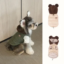 Abrigo para perro acolchado con capucha - Chaqueta de otoño e invierno