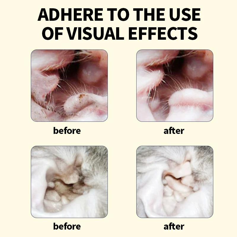 Nuevo lavado de orejas para mascotas, Reduce el aceite para las orejas, mantiene tus orejas frescas e inodoras, lavado y cuidado de las orejas de gato y perro, 2 gotas de lavado de orejas - imagen 5