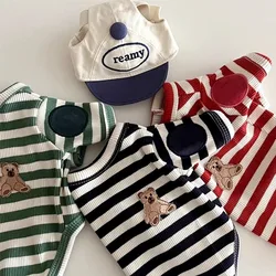 Ropa de verano a rayas para perros y gatos – Chihuahua, Bichon