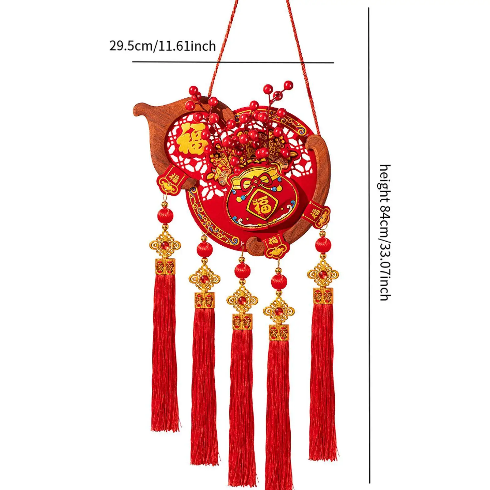 2026 Chinese New Year Decoration Lightweight Photo Prop Spring Festival Party Decor Fu Character Pendant for Window Entryway