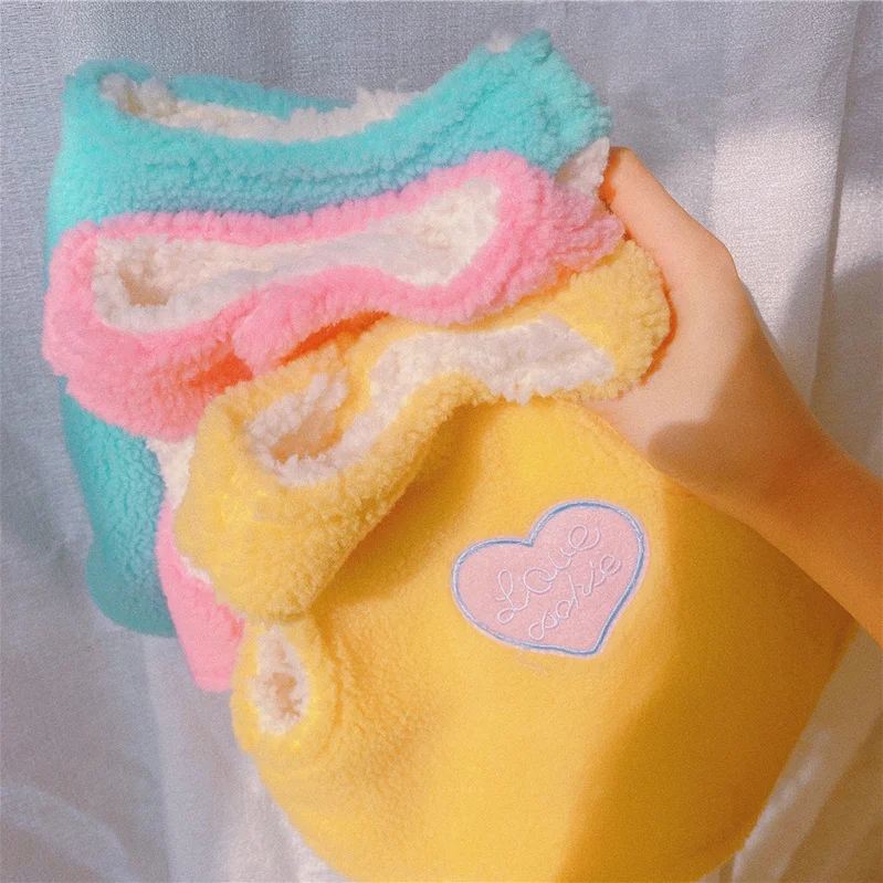 Abrigo polar de cordero helado para cachorros, chaleco de macarrón de otoño e invierno, osos de peluche Schnabel, chaleco grueso de lana, ropa para mascotas - imagen 2