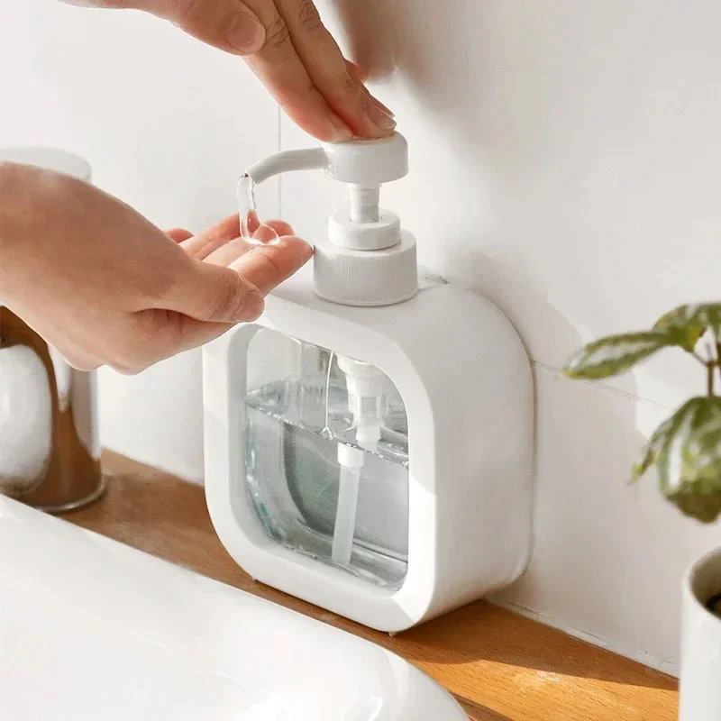 Dispensadores de jabón para baño, loción rellenable, soporte para Gel de ducha, champú, dispensador portátil de viaje, botella vacía con bomba de baño, 300/500ml - imagen 4