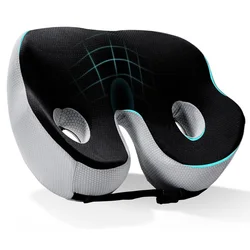 Cojín de asiento grande de espuma viscoelástica para aliviar la presión, almohada antideslizante para aliviar el dolor de ciática y hueso de guerra, cojines para sillas de oficina