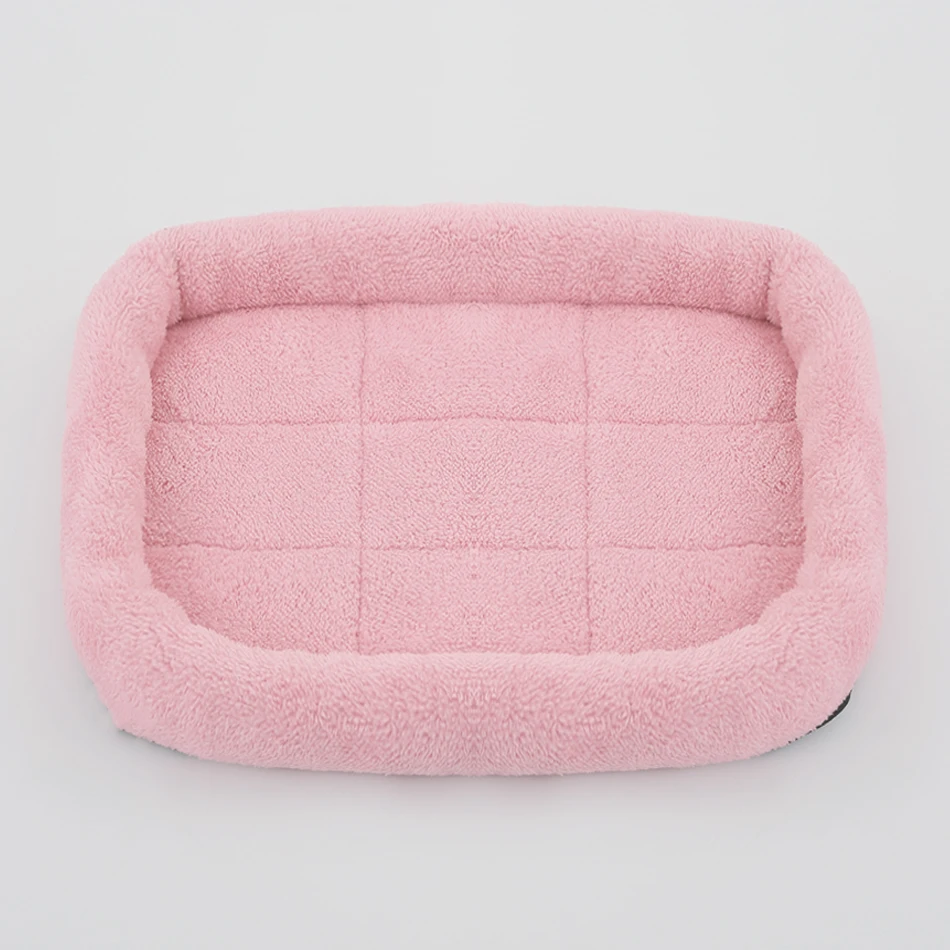 Cama felpa cuadrada para perros y gatos con cojín calmante suave - imagen 2