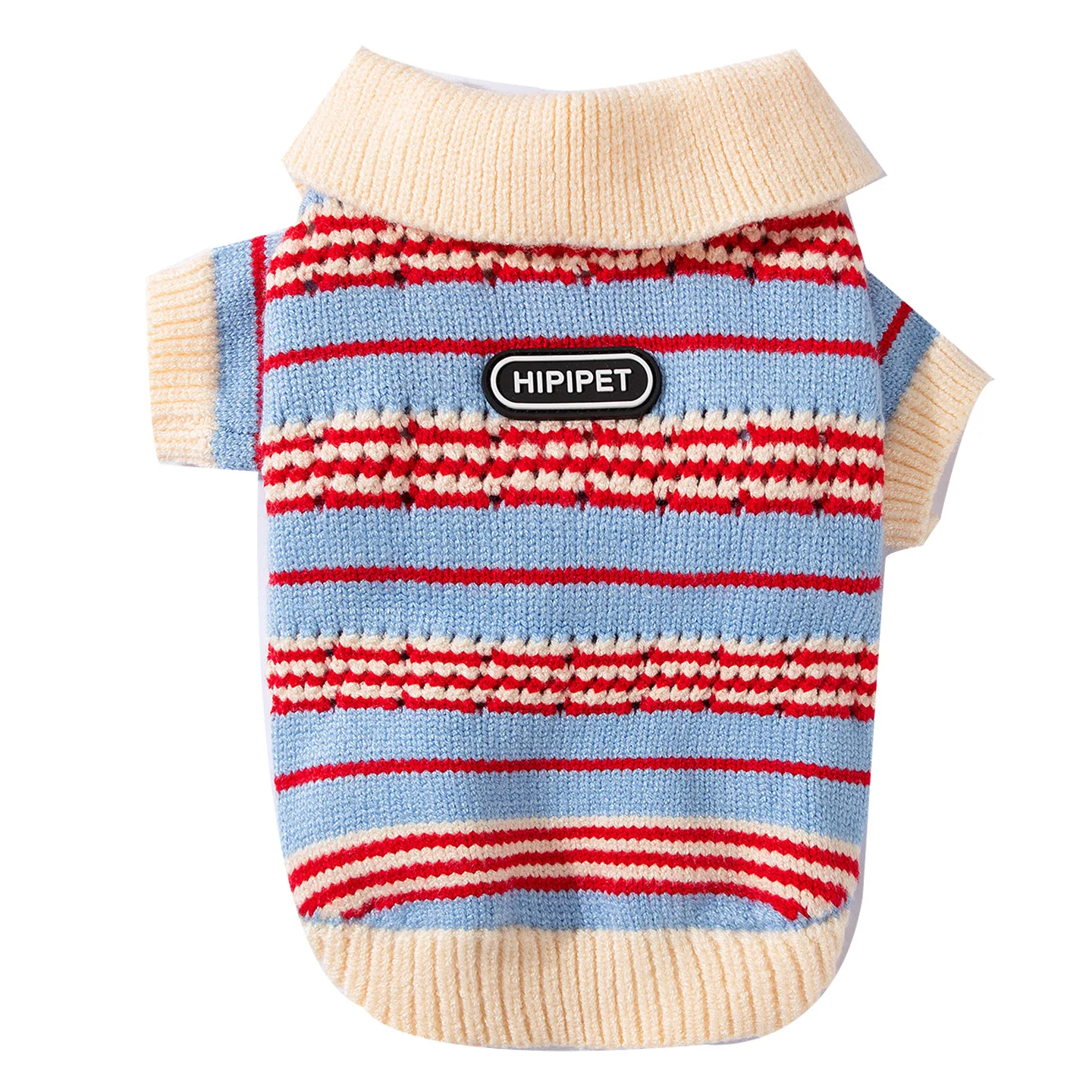 Jersey de punto rayado para perros pequeños y gatos – Cálido y cómodo - imagen 5