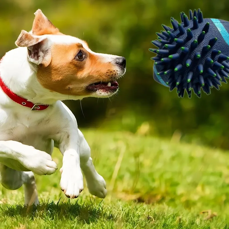 Bolas de vinilo no tóxicas para perros medianos y grandes, accesorios para mascotas, bola con súper puntas, juguetes grandes con sonido para mascotas - imagen 4
