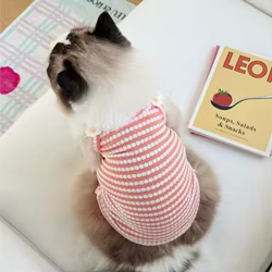 Chaleco bandolera rayas para perros y gatos – Ropa verano suave