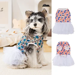 Vestido floral de verano para perros pequeños Chihuahua y Yorkie