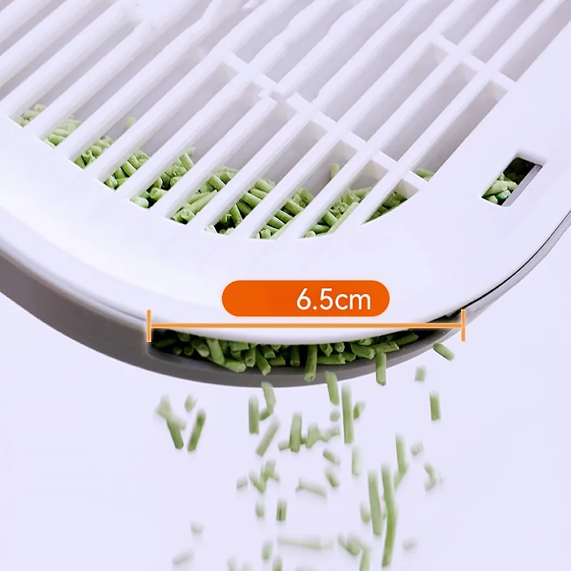 Almohadilla de plástico para inodoro para gatos, caja de arena para gatos, estera de arena lavable para gatos, caja de arena grande hueca para gatos, herramientas de limpieza, suministros para mascotas - imagen 5