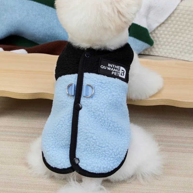Ropa de moda para perros pequeños, chaleco para mascotas de otoño e invierno, abrigo de lana suave, chaqueta cálida para cachorros, ropa para perros y gatos Chihuahua Bichon - imagen 3