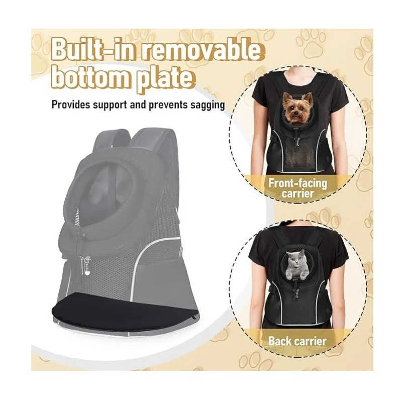 Mochila para perros, mochila ajustable con ventilación para el pecho de Gato, mochila para perros pequeños, bolsa de transporte para gatos de tamaño mediano y grande, productos para mascotas - imagen 2
