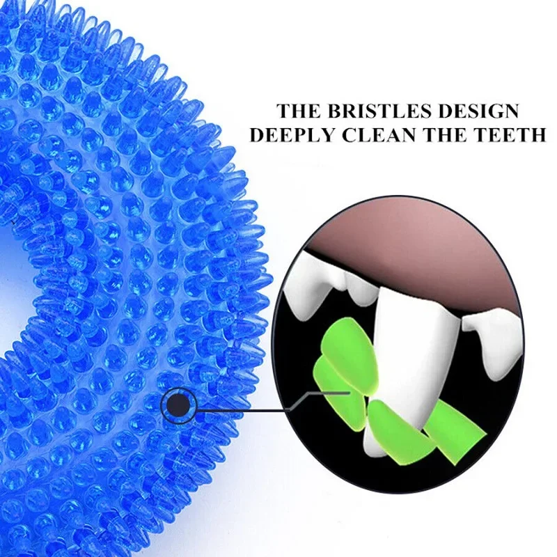 Juguete masticable resistente para perros-Limpieza dental con espinas - imagen 3