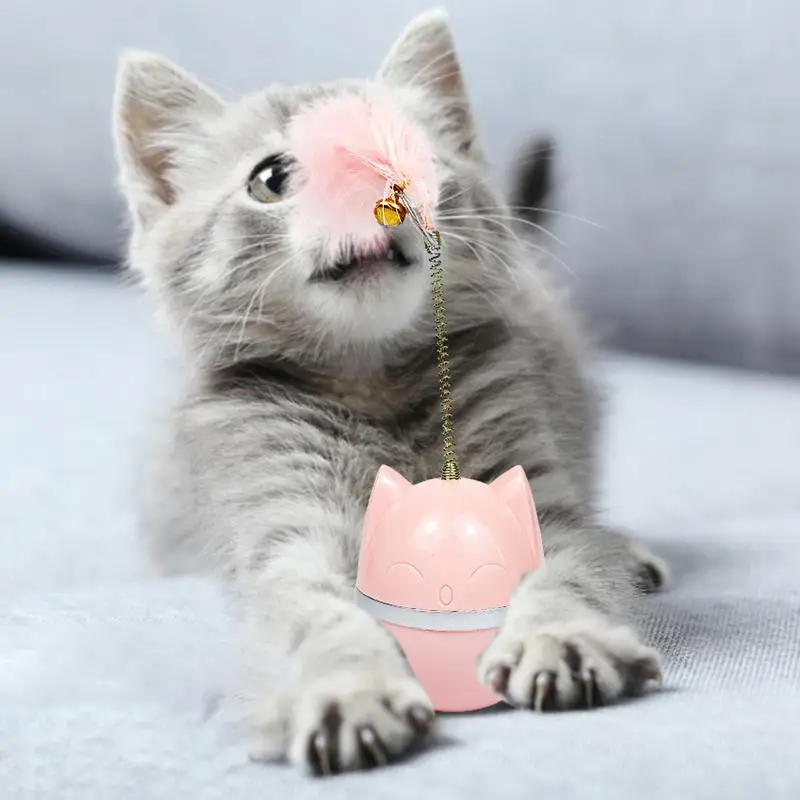 Pelota columpio para gato, juguete divertido para gato, aumenta el coeficiente intelectual, rotación de 360 grados, mantiene al gato entretenido y emocionante para mascotas de interior - imagen 5