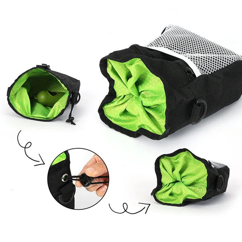 Bolsa de golosinas para perros, bolsa de entrenamiento para cachorros, bolsa portátil para aperitivos para mascotas, bolsa de golosinas para entrenamiento de perros, dispensador de bolsas de caca incorporado - imagen 3