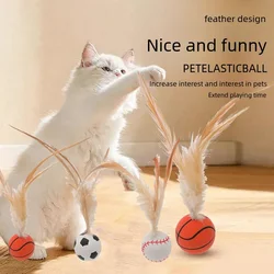 Bola de plumas interactiva para gatos – Alivia estrés y aburrimiento