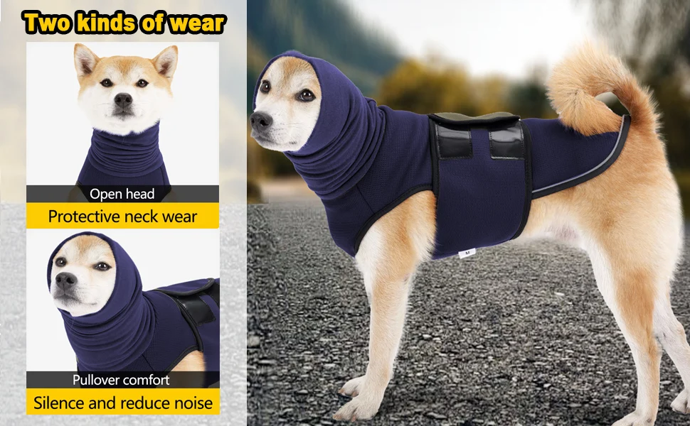 This dog jacket can be worn in two ways.