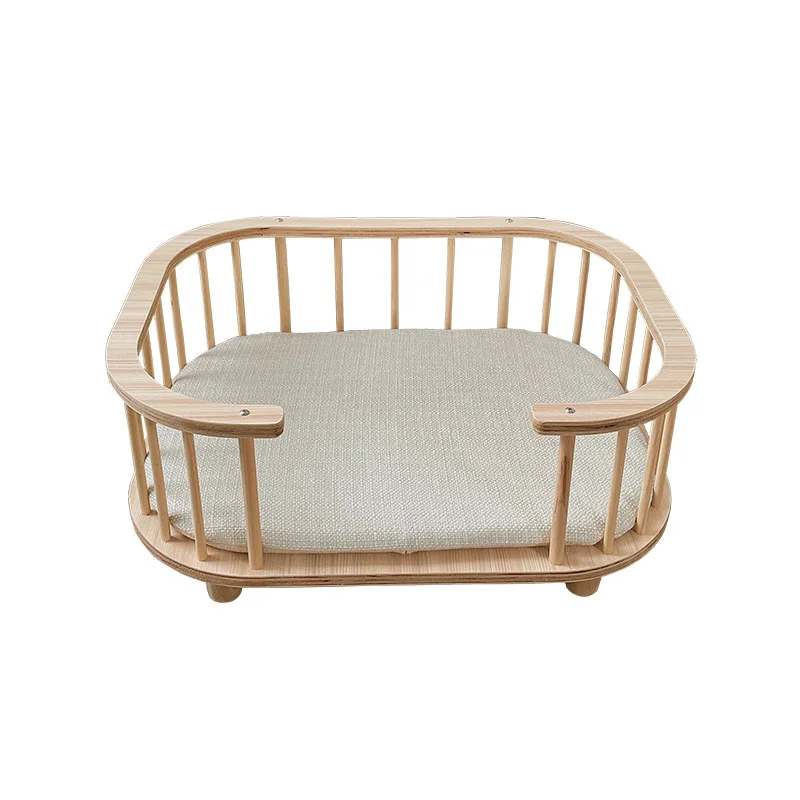 Cama para gatos de madera maciza, transpirable, para las cuatro estaciones, Universal, a prueba de humedad, extraíble, para perros medianos y pequeños - imagen 5