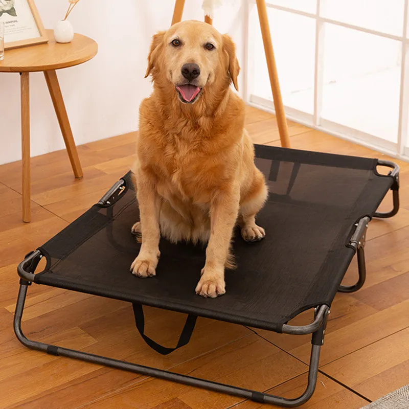 Cama antihumectante para perros, cama transpirable para perros grandes, plegable, para acampar y dormir, perrera colgante para el suelo - imagen 2