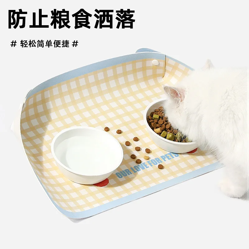 Tapete antideslizante semicircular para tazones de gato y perro - imagen 2