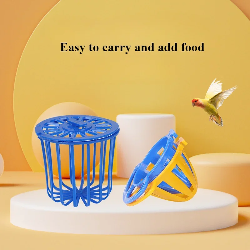 Jaula para pájaros, juguetes colgantes, cesta alimentadora de frutas y verduras, alimentador para loros, accesorios para jaulas de pájaros para mascotas, suministros para pájaros, 3 uds. - imagen 2