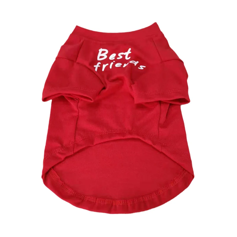 Ropa de Bulldog Francés para mascotas, Camiseta de cuello redondo, chaleco para perros pequeños, mejor amigo, ropa de cachorro, camisa de bajo precio - imagen 5