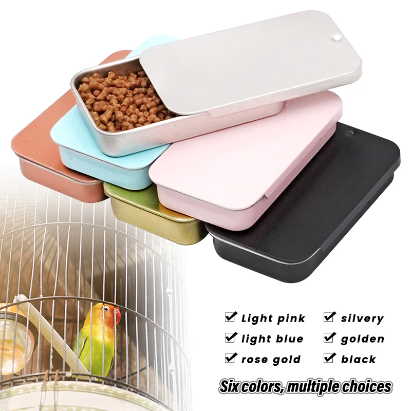 Comedero de mano para alimentación de aves, Mini caja de alimentación de varios colores, tarro de comida para entrenamiento de aves, juguete interactivo para entrenamiento del crecimiento de aves, 1 ud. - imagen 3